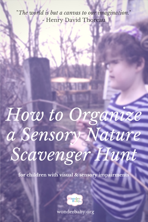 How To Make Playing Outdoors Fun with a Sensory Scavenger Hunt