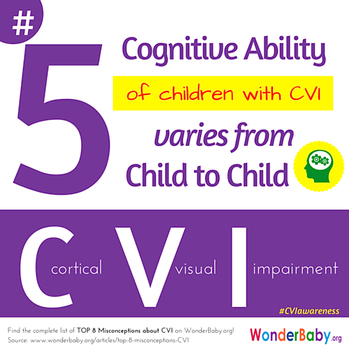 Each child with CVI will have different cognitive abilities from any another