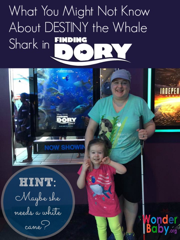 What You Might Not Know About Destiny the Whale Shark in Finding Dory HINT: Maybe she needs a white cane?