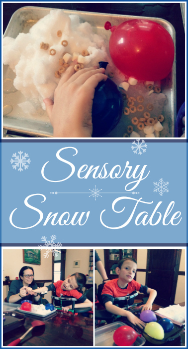 Learn how to make your own sensory snow table