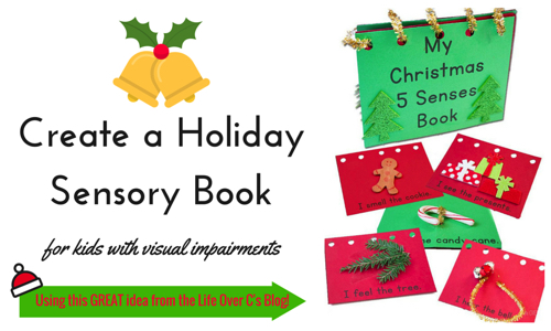 Book pages from 5 senses Holiday book