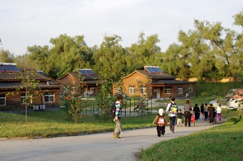 Kids walking home