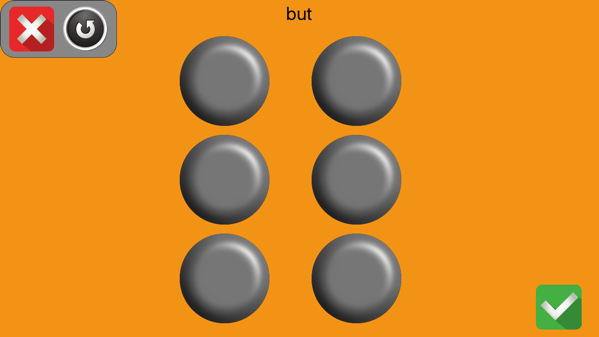 Braille Bee screenshot of braille cell builder game