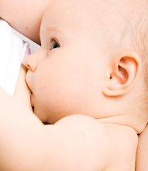 baby breastfeeding