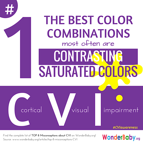 Highly saturated contrasting colors often make the best colors to attract your child’s attention