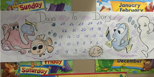 Days to Dory countdown calendar