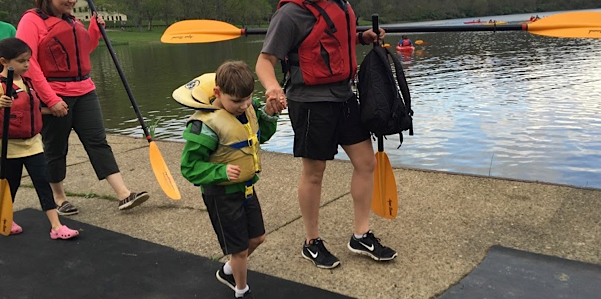 tommy on the dock at camp