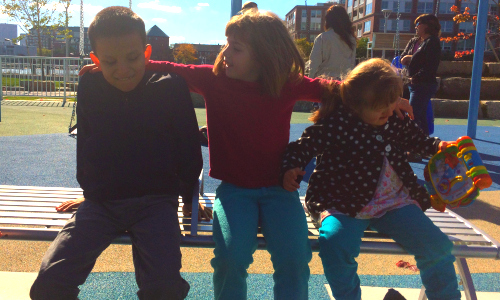 Ivan at the park with friends