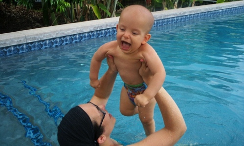 Ivan at the pool