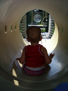 Ivan going through a tunnel