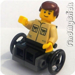 Lego City Minifigure with Custom Wheelchair