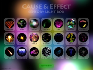 Screenshot of Sensory Light Box home page