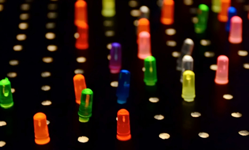 close up of lite brite