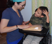 touching the rice krispies