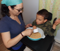 measuring rice krispies