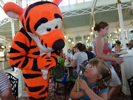 Alexis meets Tigger at Disney