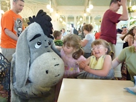 Alexis & Jessica meet Eeyore at Disney