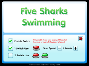 Five Sharks Swimming screenshot