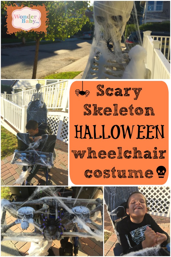 Scary Skeleton Halloween Wheelchair Costume
