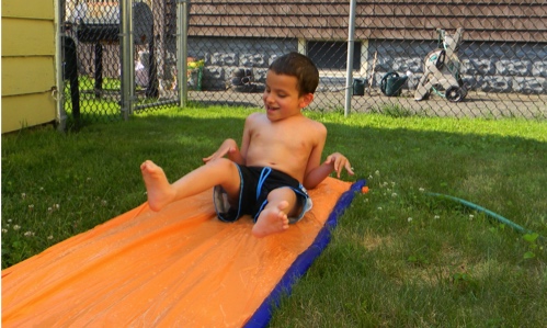 Ivan on the Slip 'n Slide