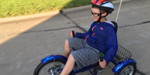 riding a bike at camp