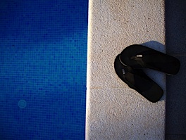 pool and slippers