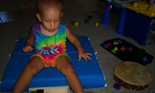 Ivan throwing blocks