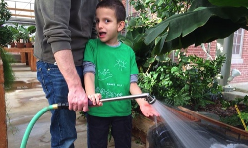 Ivan at the greenhouse