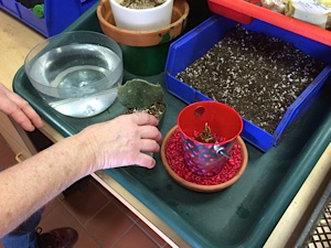 planting and watering work station