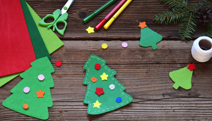 felt christmas trees