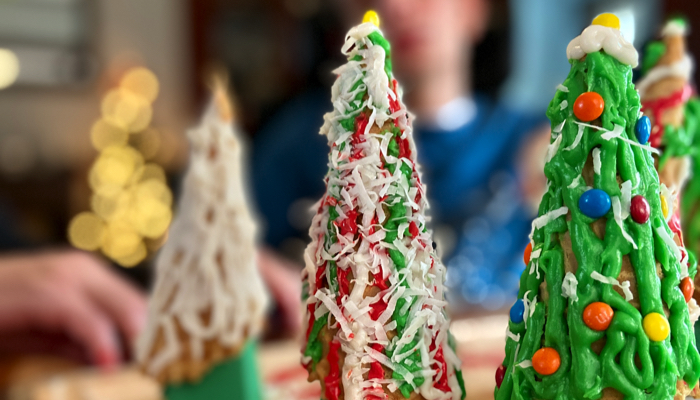 ice cream cone christmas trees