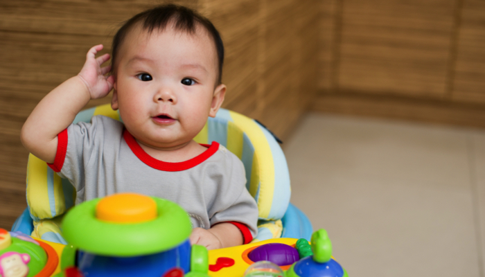 baby in a play space