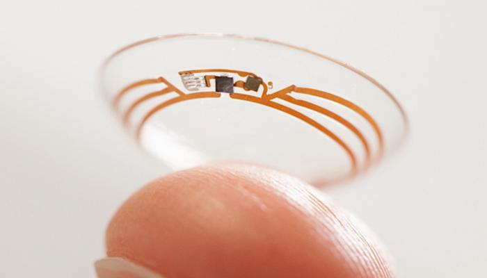 close up of Google's Smart Contact Lens