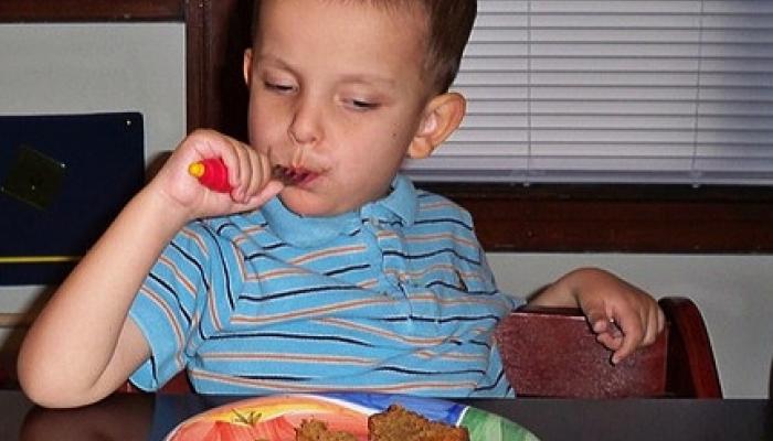 Ivan eating his cake