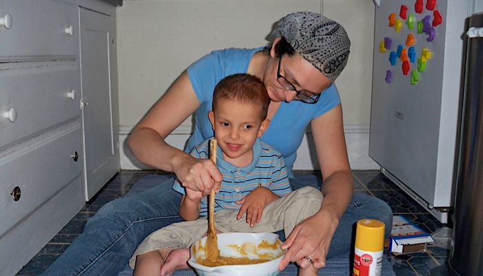 making cake