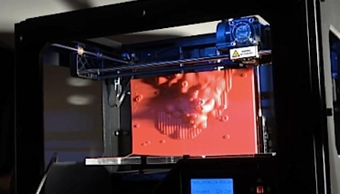 3D printer creating an image