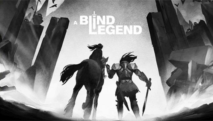 cover art "A Blind Legend" shows knights riding on horses