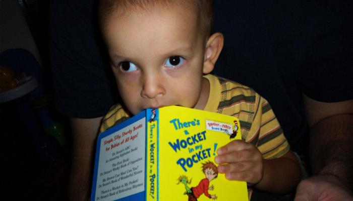 Young Ivan holding a book