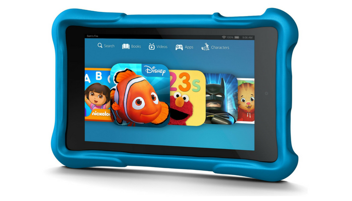 blue Kindle Fire Kids Edition device