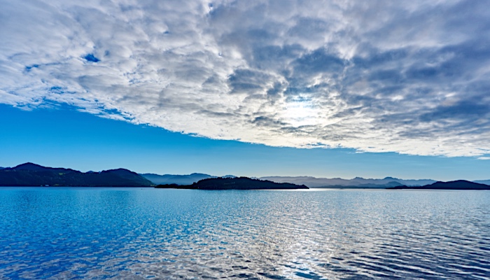 beautiful blue lake