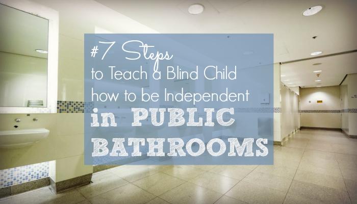 a large bathroom with 7 Steps to Teach a Blind Child how to be Independent in Public Bathrooms