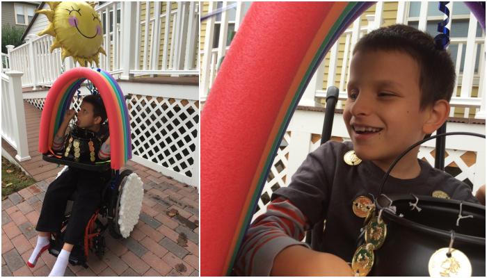 Rainbow Wheelchair costume