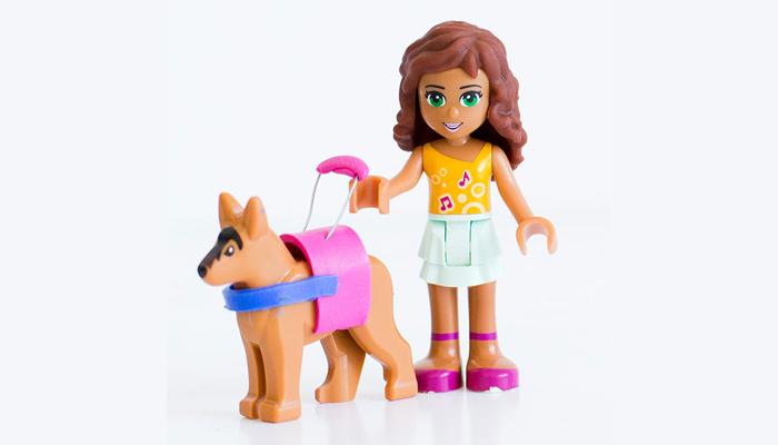 toy doll with guide dog