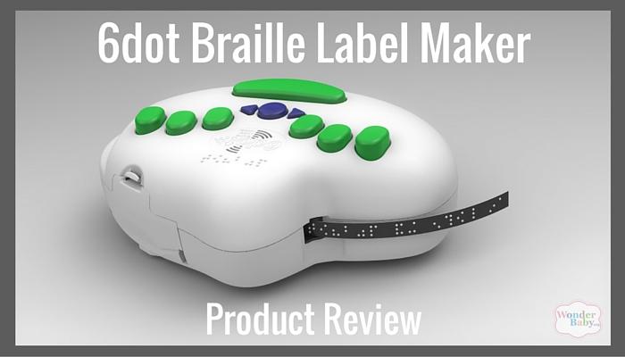 white and green 6dot braille label maker