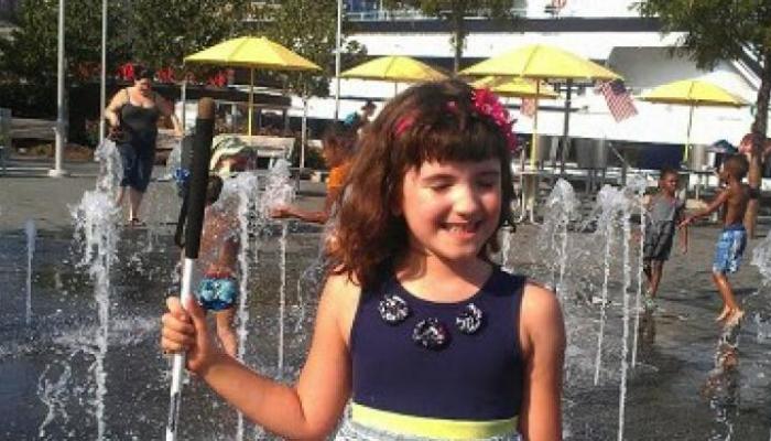 Abby at the water park