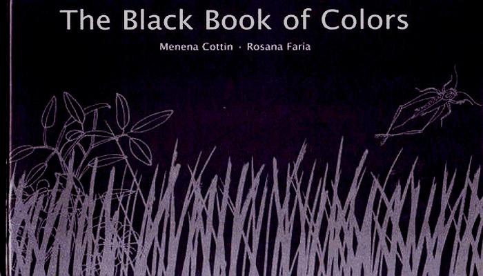 The cover of the Black Book of Colors is just that: black.