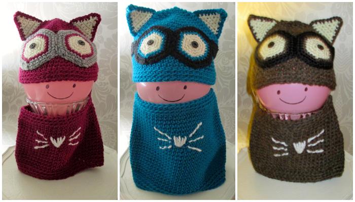 hand-made crochet hat & cowl set