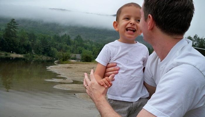 Ivan and dad at the lake