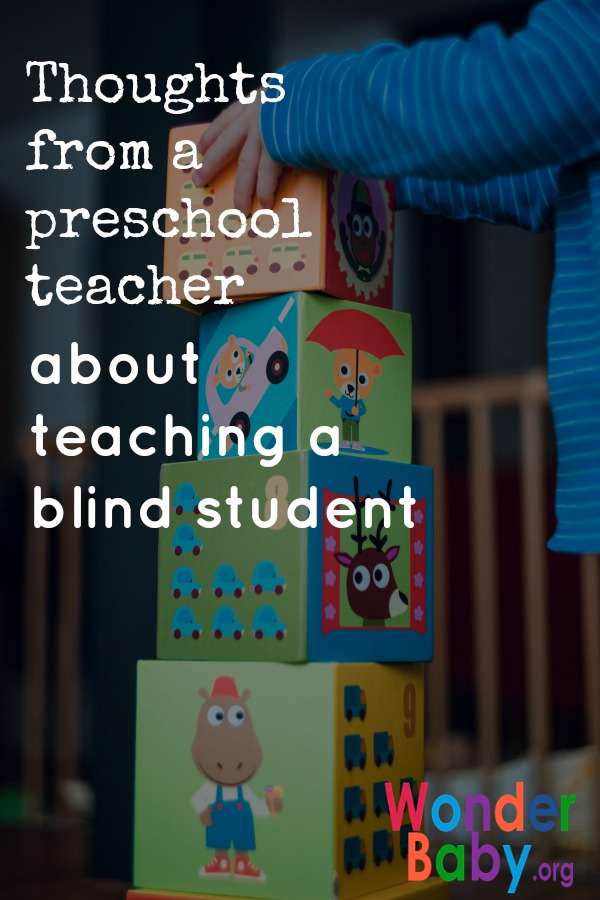 thoughts from a preschool teacher about teaching a blind student