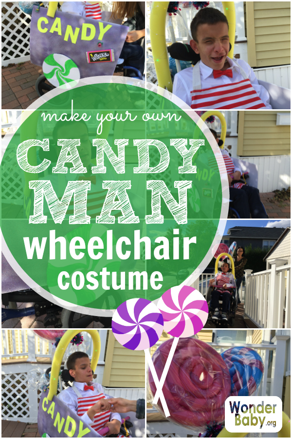 Make your own candy man wheelchair costume